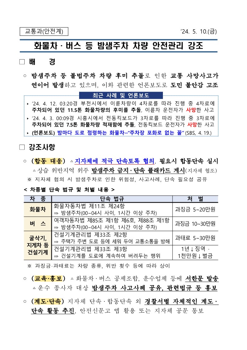 [붙임] 화물차·버스 등 밤샘주차 차량 안전관리 강조_1.jpg